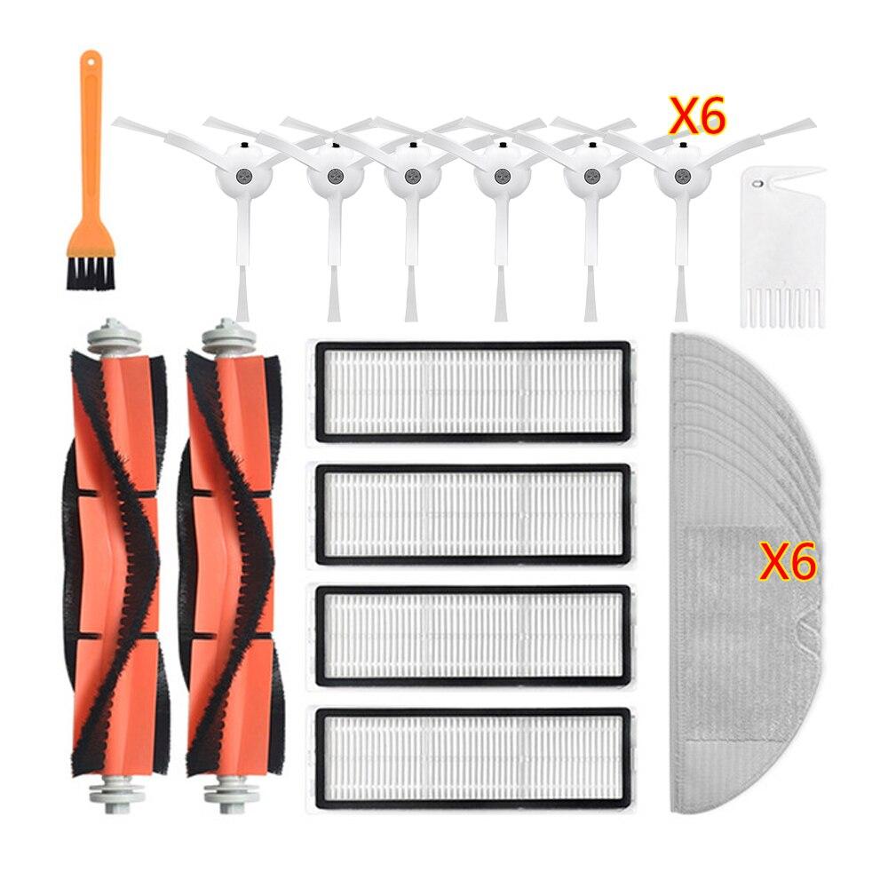 HEPA-filter + sidebørste + hovedbørste for Xiaomi MI Robotstøvsuger 2 Roborock S50 S51 støvsugerdeler, tilbehør