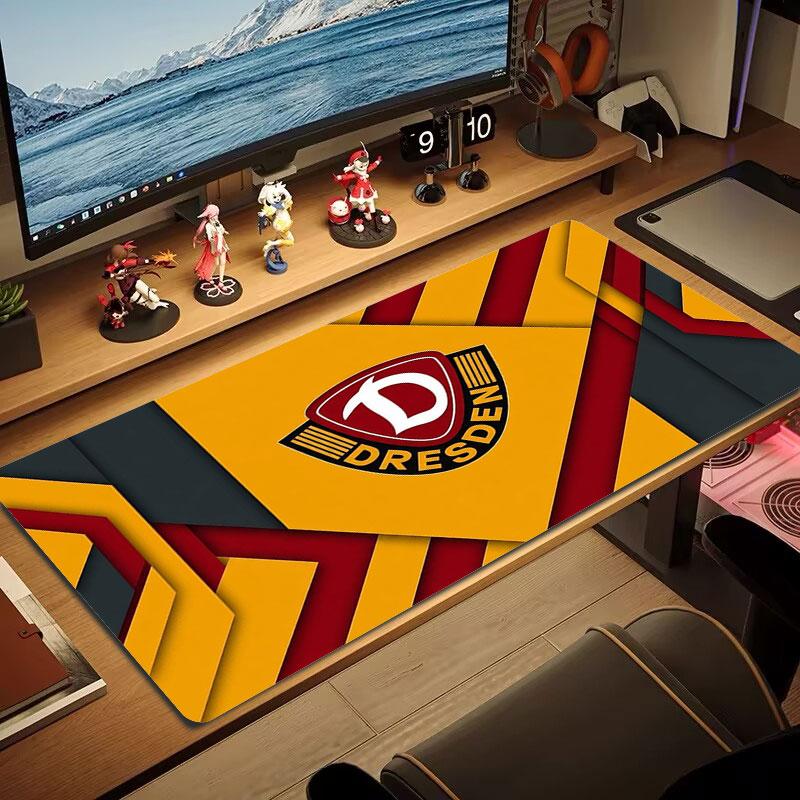 Dynamo Dresden Großes Mauspads Große Gaming-Tischunterlage Rutschfest Laptop Tablet Großes Mauspads XXL Matte Mini-PC Spielmatte Mit Verriegeltem Rand