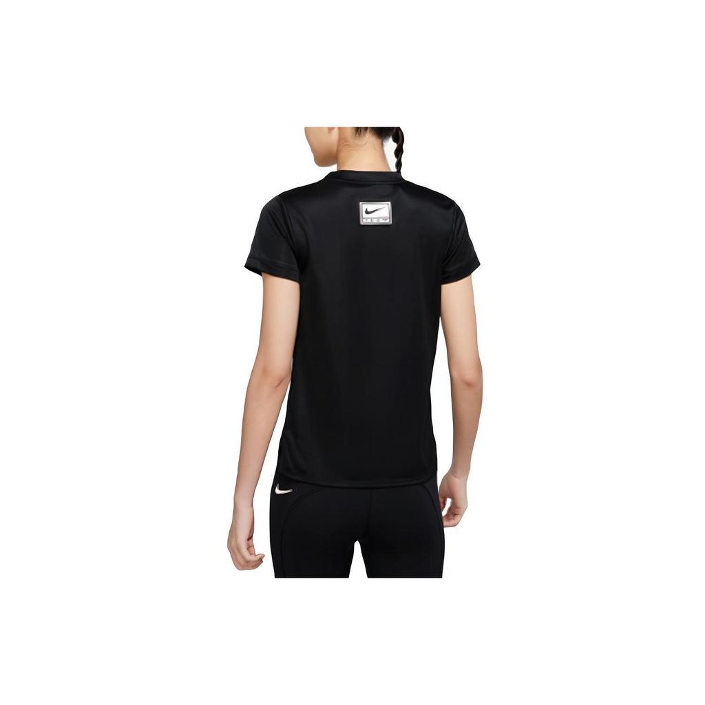 Nike Dri Fit T Shirts Women's Black Crew Neck Moderate DQ6372-010