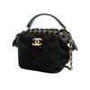 Chanel 22p Leather Chain Strap Handle Nylon Material Gold Hardware Handbag Female Model Black