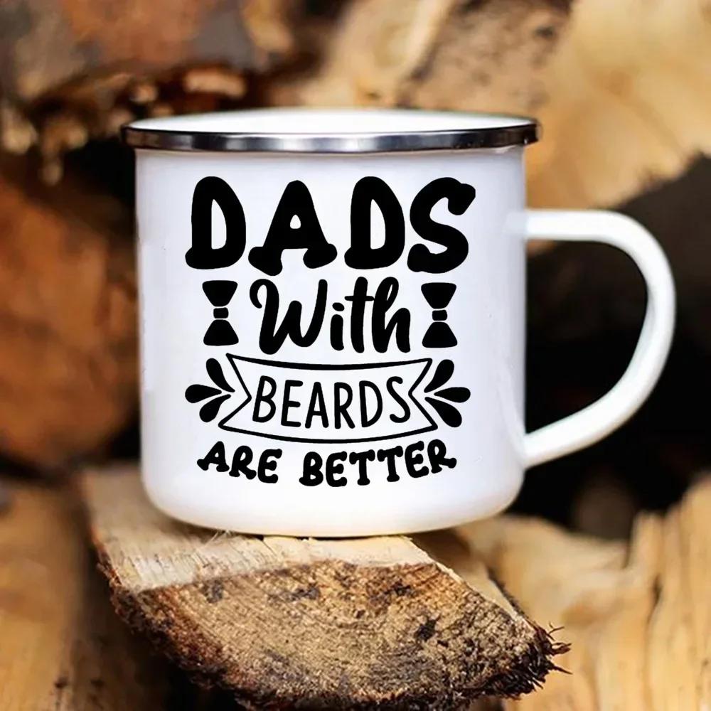 Coffee Tea Enamel Mug Father's Day Enamel Mug White Handled Cup Drink Water The Best Original and Fun Father's Day Gift