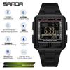 Sanda Student Waterproof Multifunctional Luminous Sports Watch with Large Square Screen