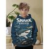 Autumn Winter Shark 3D Printed Hoodies Fashionable Casual Warm Sports Long Sleeved Children's Boy Hooded Sweatshirts