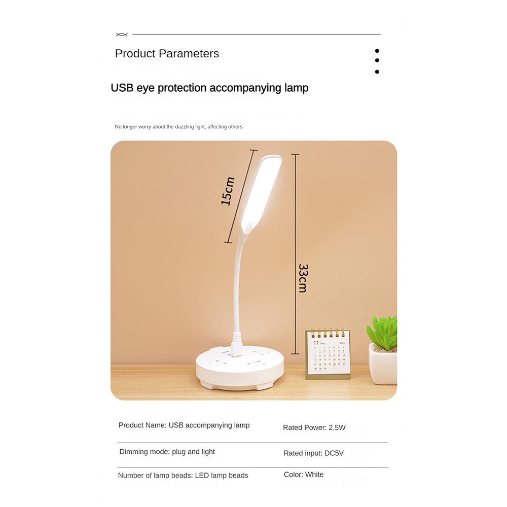 1~10PCS LED Portable Dimmable Table Lamp USB Plug Battery Powered Desk Lamp Bedroom Reading Night Light Eye Protection LED