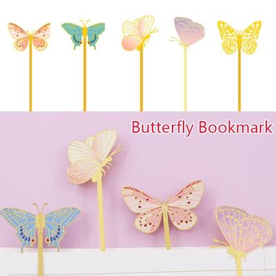 Marcador de paginación de libro con forma de mariposa, estilo chino, con forma de mariposa, de metal