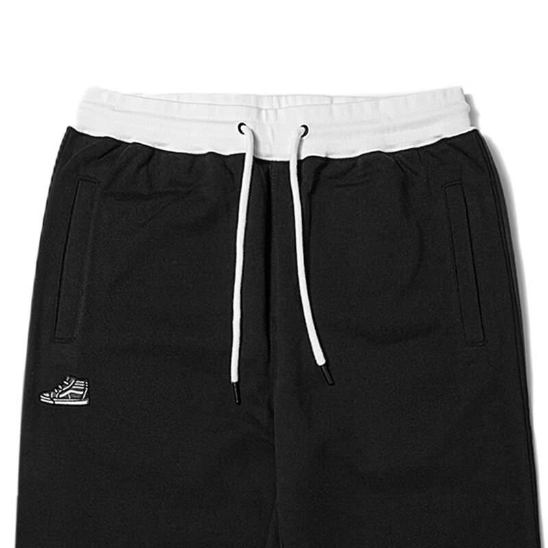 Vans X Asian Artist Collaboration Solid Color Mid-Rise Tapered Knit Joggers Unisex bottoms Black VN000EXEBLK