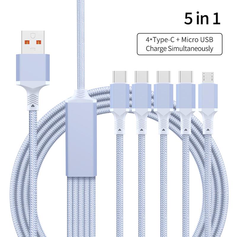 New Design 2-in-1 Hexagonal Braided PD100W USB Type-C Fast Charging Cable for iPhone 16/15 for for