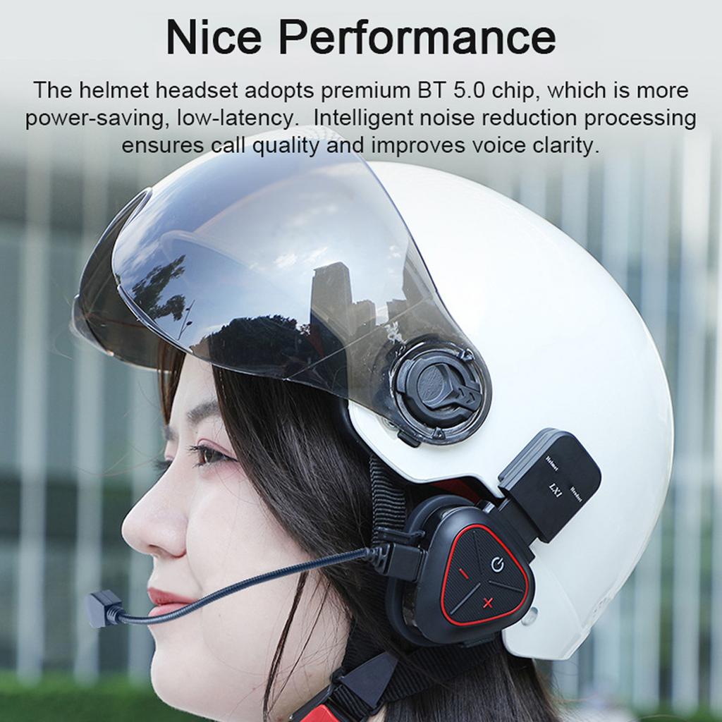 Motorcycle Helmet Headset BT5.0 Headphone Noise Reduction Waterproof Support Hands Free Calling Auto Answer Voice