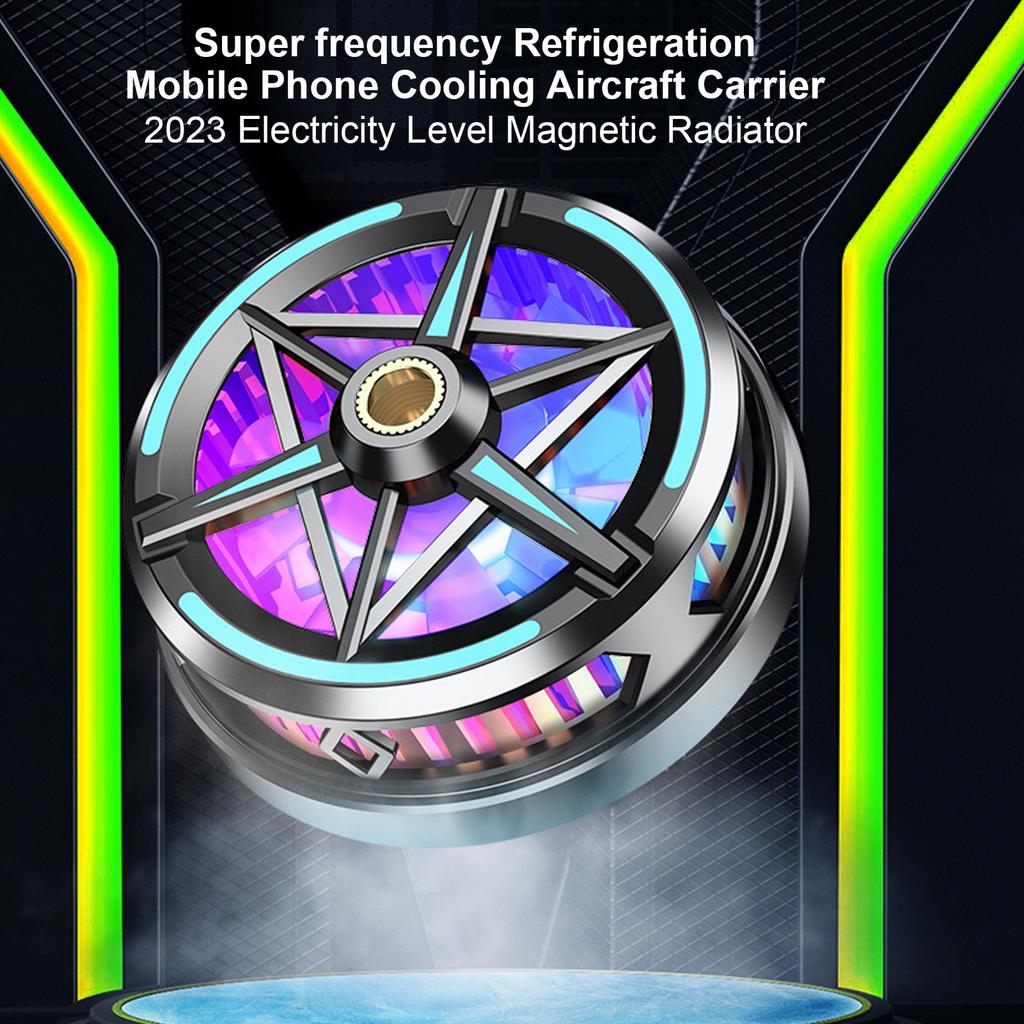 Mobile Phone Radiator Phone Cooling Fan Magnetic  Powerful Turbofan TEC Algorithm Refrigeration System for Watching Videos