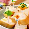 Kids Cute Animal Fruit Fork Set - Plastic Cartoon Skewers