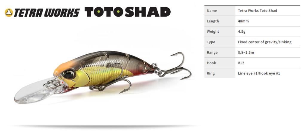 DUO Tetra Works Toto Shad 48 mm Isca de afundamento CUA0615 (1147)