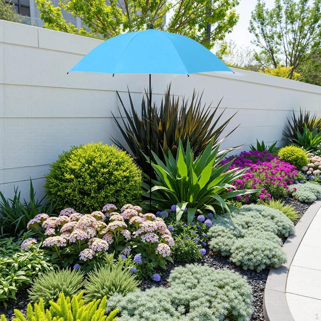 Plant Umbrella for Outdoor Plants 20" Sturdy Rainproof with Stake Shade Cloth Sun Protection