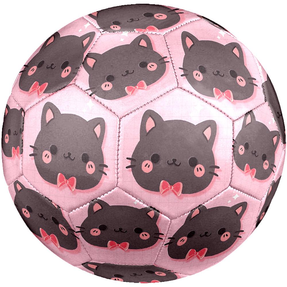 1pc Kawaii Cat Icon Size 5 Soccer Ball Professional Match Training Football Indoor &Outdoor Sports Ball Lightweight Durable c6599