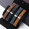 Vintage Oil Wax Genuine Calfskin Leather Watch Straps 18mm 20mm 21mm 22mm Universal Watch Band Men Accessories Butterfly Buckle