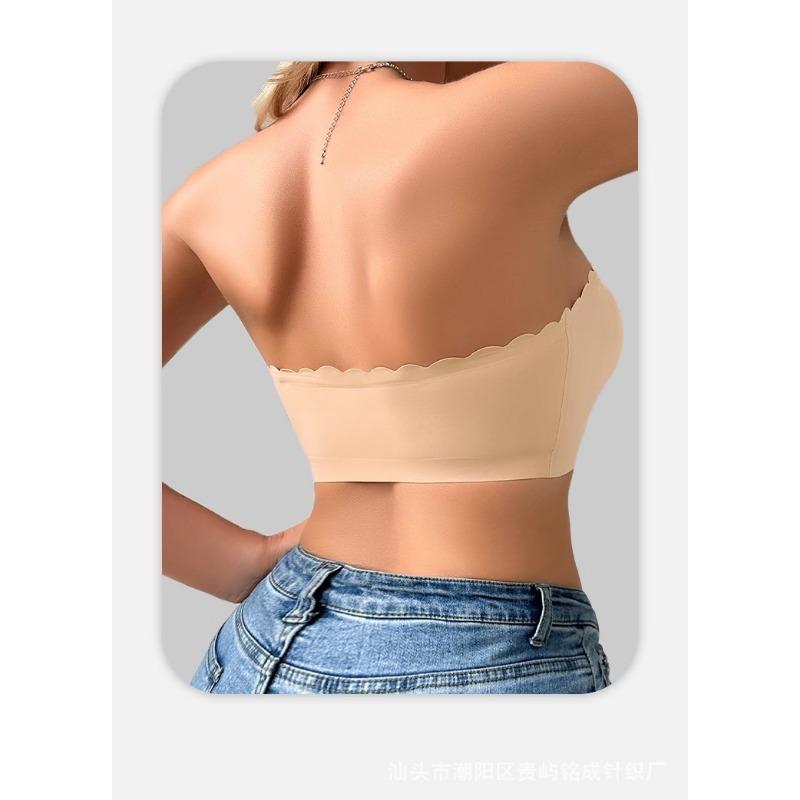 Damen S Nahtloser Trägerloser Push-Up-BH Für Hochzeit Dünn Atmungsaktiv