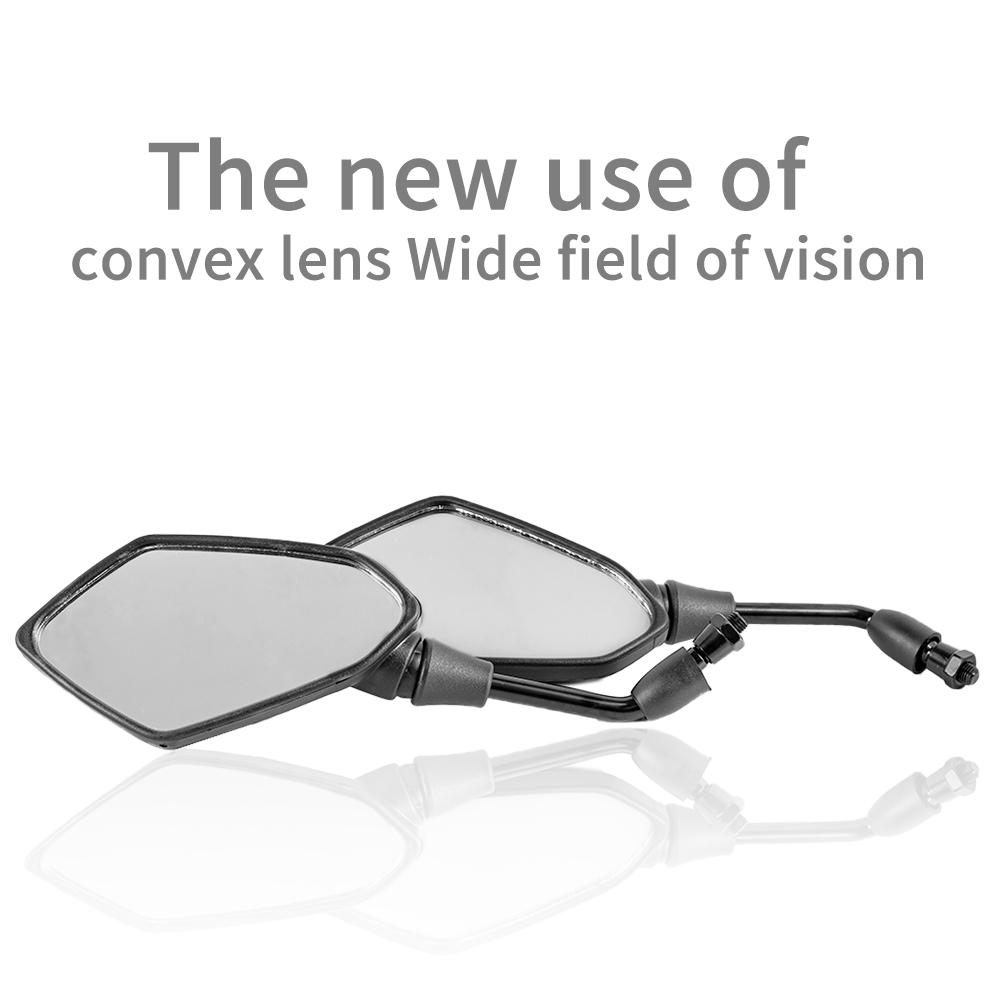 Universial 10mm Motorcycle HandleBar Mirror Scooter ATV Off-road Motorbike Rearview Mirrors E-Bike Back Side Convex Mirror