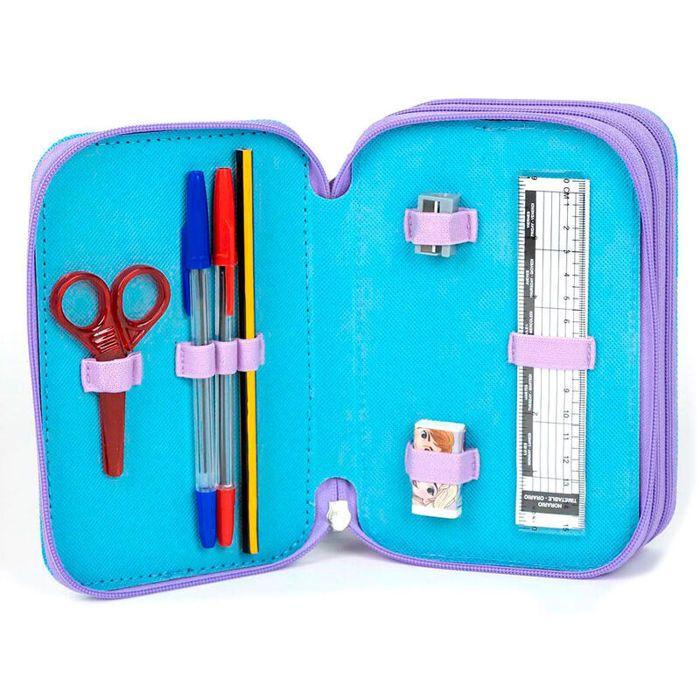 Federmäppchen - Cerda - Disney Die Eiskönigin - Weich - Mit Reißverschluss - Violett/Blau