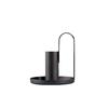 Simple and Small Black Wrought Iron Metal Candle Holder Decoration Candle Base
