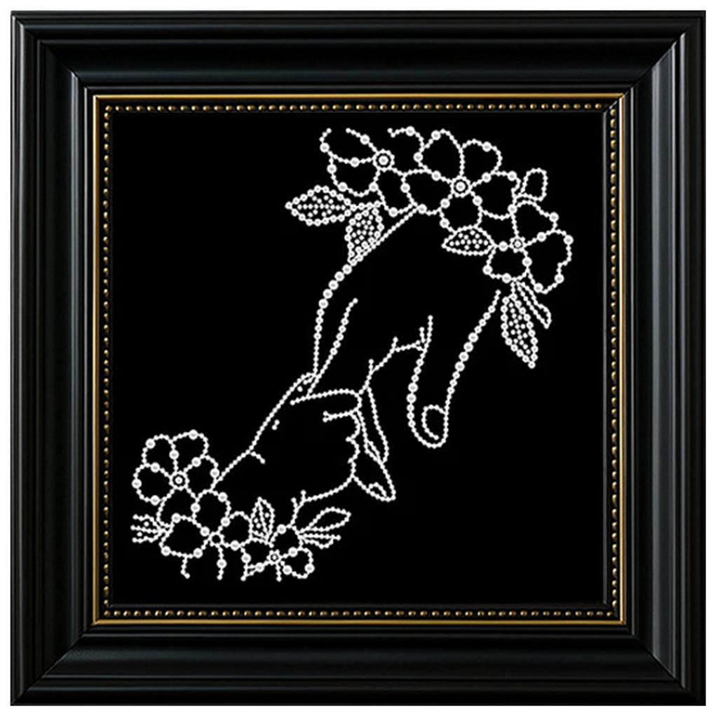 DIY Pearl Paintings Pearls Gem Art Craft with Frame 10.63x10.63in for Adults/Beginners Gift Idea Home Wall Decor
