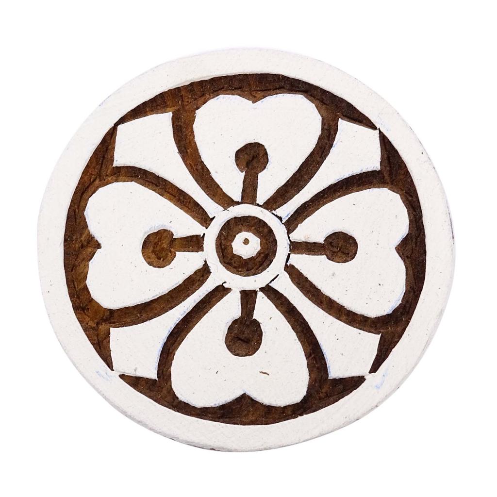 Floral Indian Scrapbook Stempel Holz Druckblock Kunst braun Briefmarken für