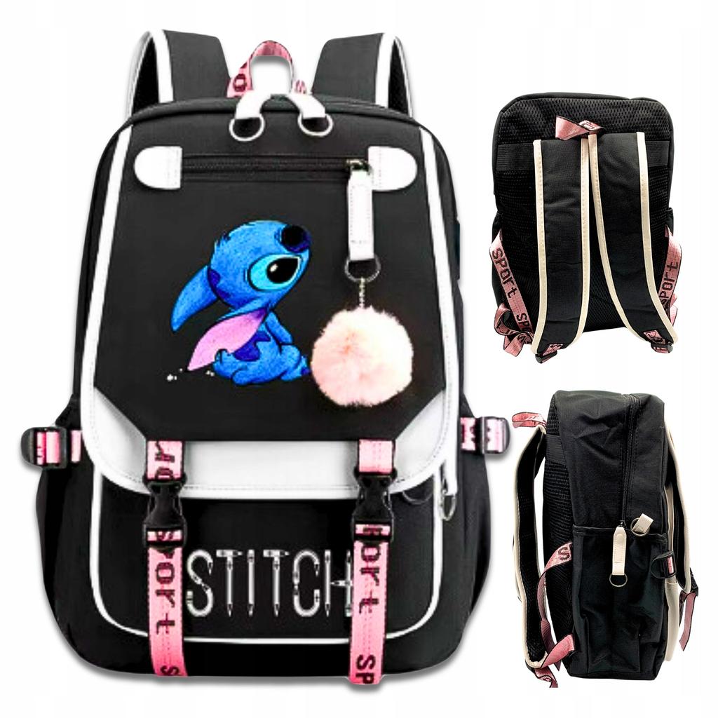 Lilo och Stitch Ryggsäck För Skola, Skola, Stad, Resor, Rymlig