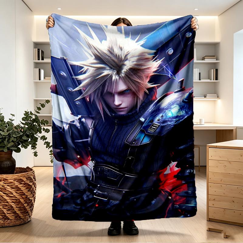 Final Fantasy Print Blanket - Soft & Comfortable, for Bedroom, Travel, Sofa, Home Decoration - Birthday Christmas Gift for Friend