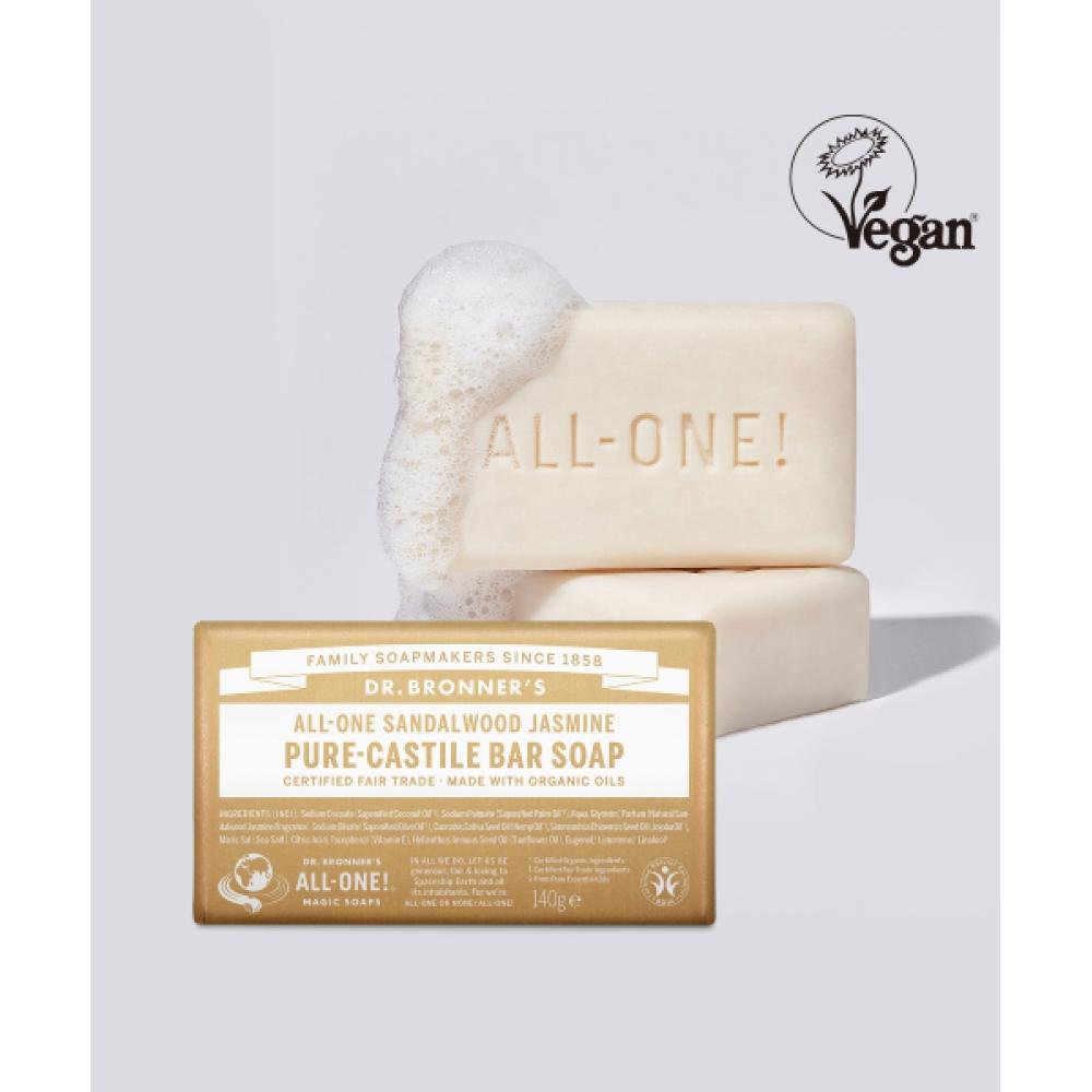 Dr.bronner S [2 шт.] Мыло для тела Pure Castile с сандалом и жасмином 140 г Sandalwood 140g+Lavender 140g