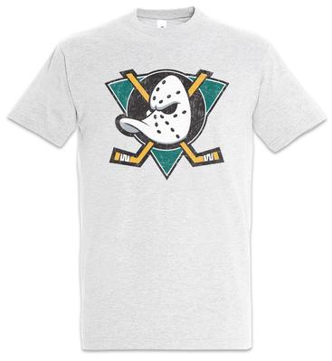 DUCKS HOCKEY T-SHIRT Symbol Sign Team The Mighty Logo Mask Bat Stick