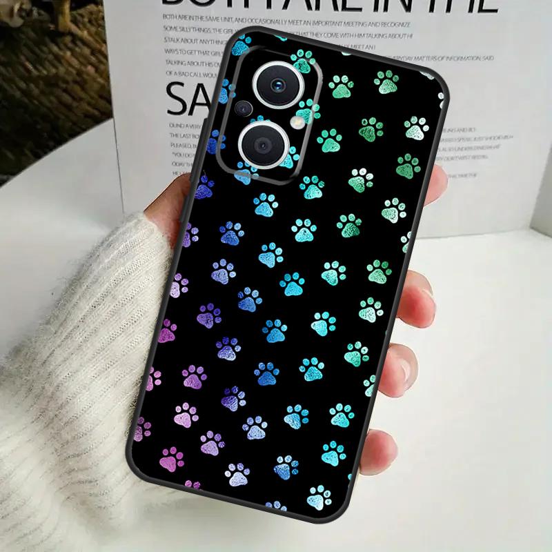 Cat Dog Paws Case For OPPO Reno 8 7 6 5 4 Lite 8T 5Z 4Z 10 11F OPPO Find X5 X6 Pro X2 Neo X3 Lite Cover