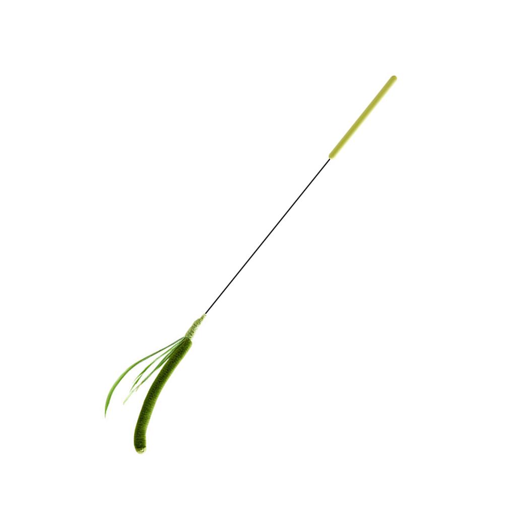Pet Cat Teaser Rod for Stimulating Feline Curiosity Wand with Foxtail Setaria Grass for Active Pets and Fun Exercise