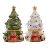 Christmas Tree Jewelry Storage Box Display Case Decorative Ceramic Organizers Trinket for Party