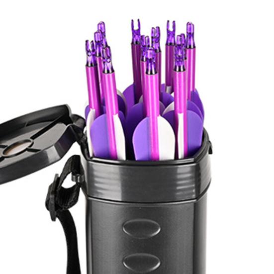 Archery Back Arrow Quiver Telescopic Archery Arrows Tube Hip Quiver Adjustable Nylon Belt Arrow Holder for Bow Hunting Target Practicing