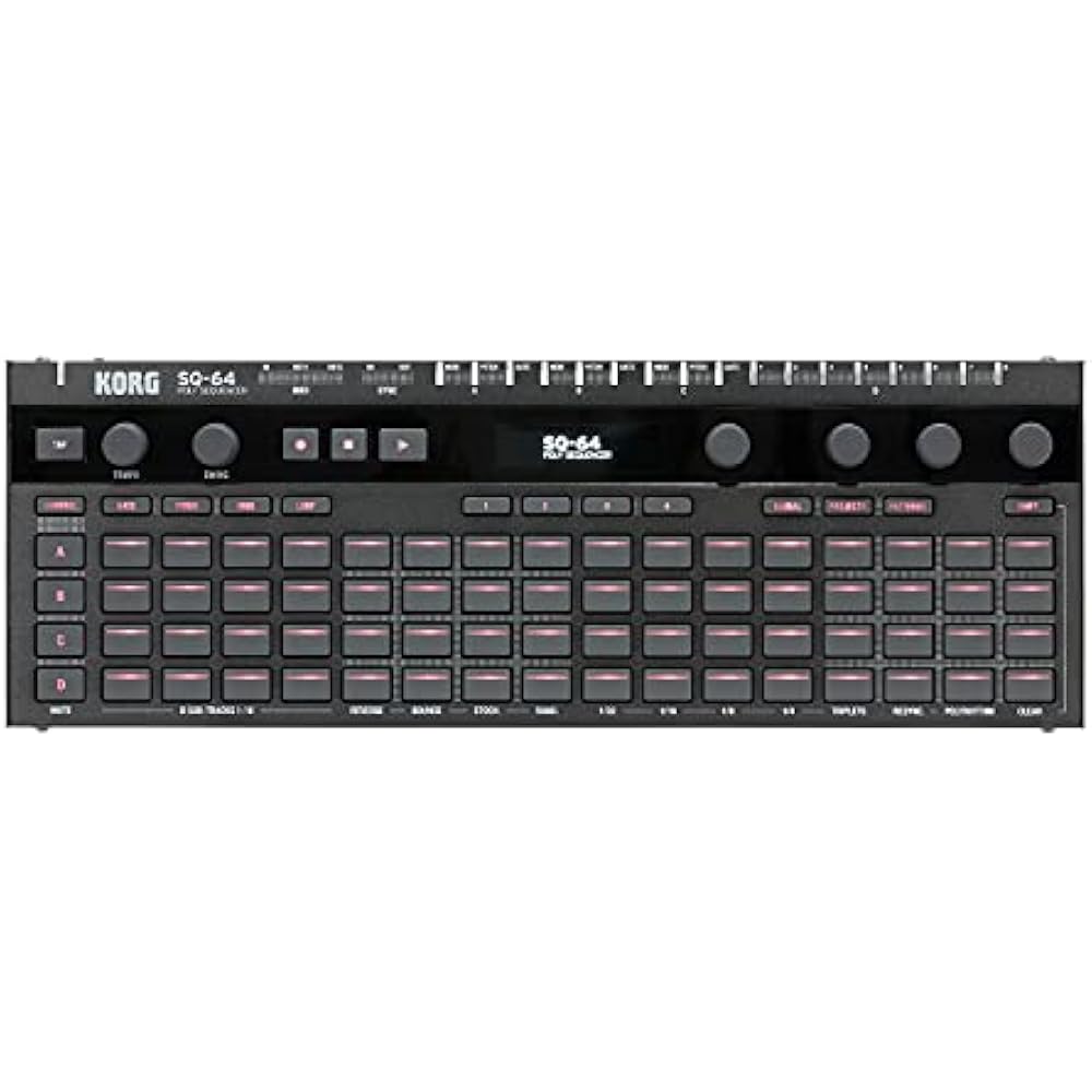 KORG polyphonic step sequencer SQ-64 allows you to freely operate any device, and has plenty of c...