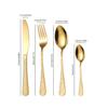 4/6/16/24pcs Gold Snakeskin Round Handle Cutlery Set Stainless Steel Knife, Fork and Spoon Home High-end Western Tableware