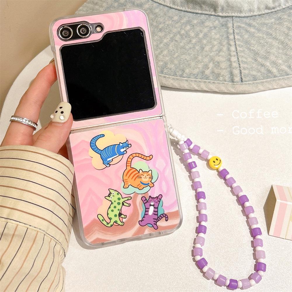 

Graffiti Cat Case for Samsung Z Flip6: Fits Z Fold 3/4/5 & Oppo N3 Flip Oppo N3 Flip