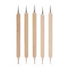 5pcs Wooden Handle Embossing Pen Set Double End Tracing Stylus Tools Dual Tip Pens  Clay Sculpture