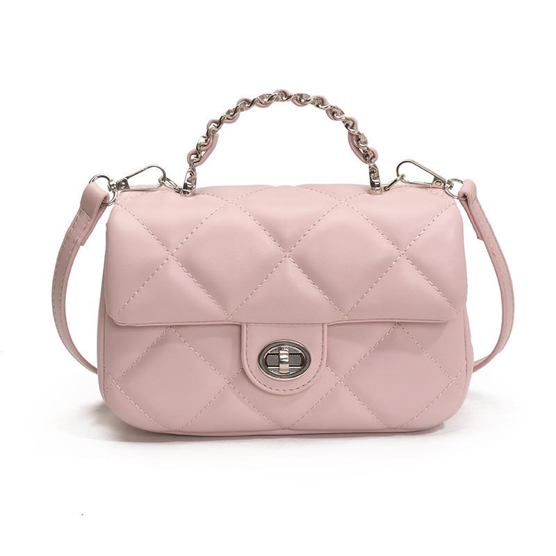 Handheld Solid Color Square Single Shoulder Crossbody Bag Women Fashion Gift