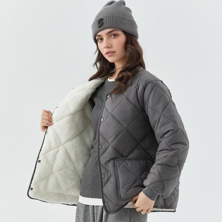 Fashionable Plus Size Women Winter Jacket Warm Thickened Versatile Lightweight Long Sleeve Comfortable Elegant