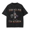 Gym Skull Print Washed T-Shirt Fashion Cool To-Do Sea Por Las Senoras Summer T-Shirt Aesthetics Simple Casual Gothic Top