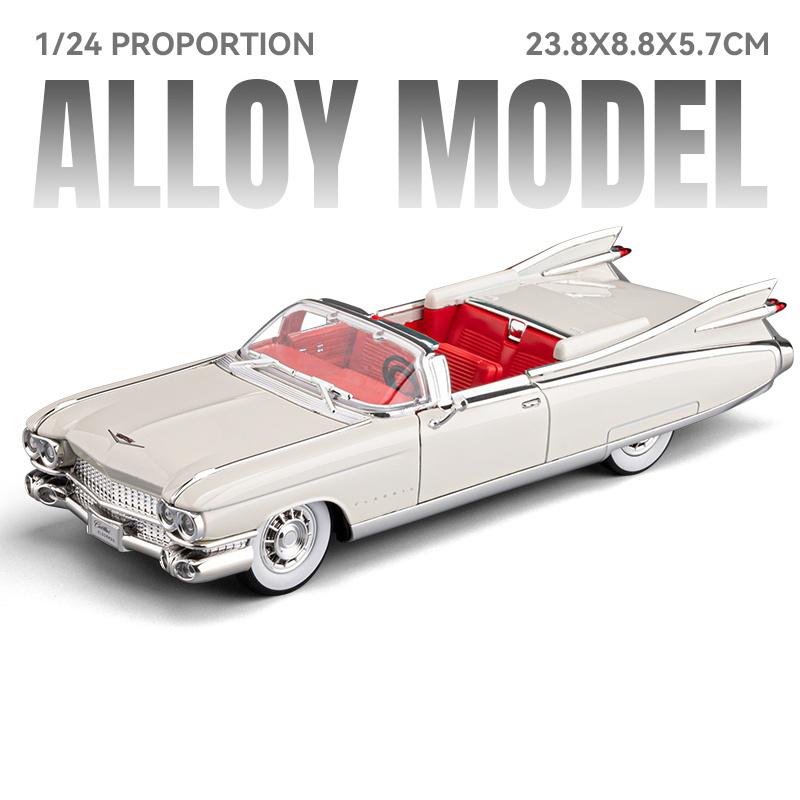 1:24 Cadillac Eldorado Biarritz 1959 Series 62 Latte Art Version Alloy Metal Diecast Model Car Decoration Desktop Display Gifts