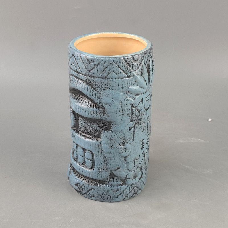 Ceramic Tiki Cup Embossed Totem Cup Hawaiian Bar Wine Glass Cocktail Cup Universal Nordic Bar Barware