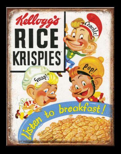 

Завтрак Kellogg s Rice Krispies Хлопья Ретро Кухонный Настенный Декор Металлическая Вывеска США aluminum 20x30cm