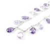 Les Trésors De Lily [E9187] - Lavender 'Linda' Silver Bracelet