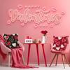Love Heart Print Valentine'S Day Home Decor Pillowcase Bedroom Living Room Sofa Decoration Polyester Cushion Cover With Zipper
