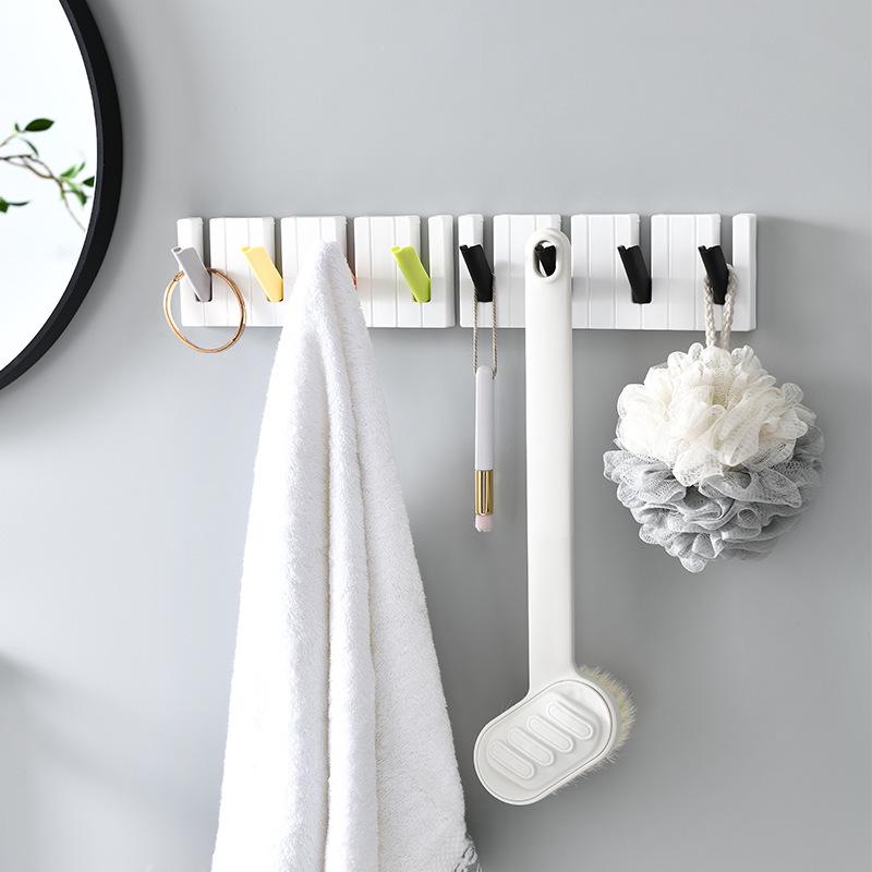 Skládací čtyřmřížkový skandinávský minimalistický háček na klobouky, kabáty, tašky a klíče