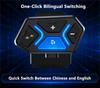 Kebidumei 500M 2-Person Full Duplex Talk Wireless Motorcycle Helmet Intercom V5.4 Bluetooth Headset Handsfree Waterproof & Noise Reduction