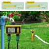 Solcelledrevet automatisk vanntimer med doble ventiler Digital vanntimer for hagesprinkler og dryppvanning