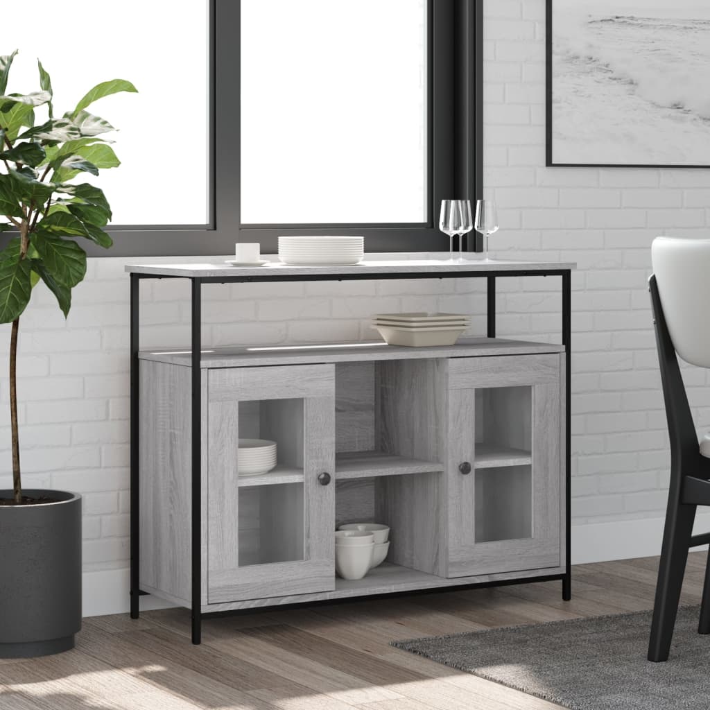 Sideboard Gray Sonoma 100x35x80 cm Particleboard