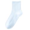 10A Children's Solid Color Mid-Calf Anti-Odor Socks - Aromatherapy Gift Box Set, Breathable and Business Style