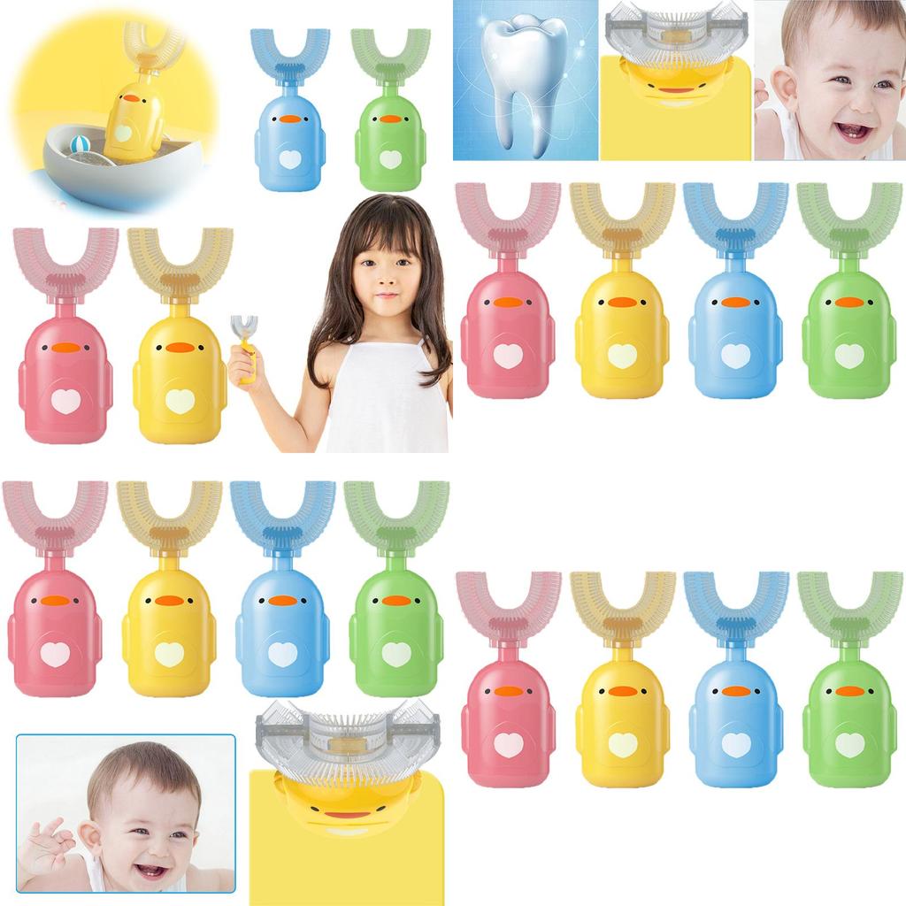 Adorable Silicone U-shaped Toothbrush For Toddlers Safe And Comfortable